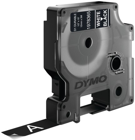 Labeltape Dymo LabelManager D1 polyester 12mm zw 1 Stuk-3