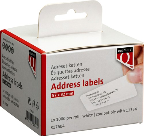 Label Etiket Quantore 11354 57mmx32mm wt 1 Rol