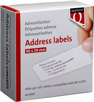 Label Etiket Quantore Dk-11201 29mmx90mm adres wt 400 Stuk-2