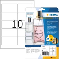 Etiket HERMA 8018 96x50.8mm transparant 250st 25 Vel