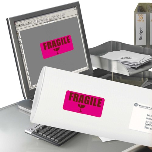 Etiket Avery L7363P-25 99.1x38.1mm roze 340st 25 Vel-3