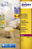 Etiket Avery L7670-25 63.5mm rond geel 300stuks 25 Vel