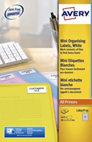 Etiket Avery L7651Y-25 38.1x21.2mm geel 1625stuks 25 Vel