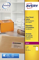 Etiket Avery L7567-25 210x297mm tr 25stuks 25 Vel