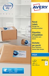 Etiket Avery J8166-25 99.1x93.1mm wit 150stuks 25 Vel