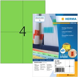 Etiket HERMA 4399 105x148mm A6 groen 400st 100 Vel