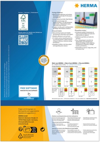 Etiket HERMA 4399 105x148mm A6 groen 400stuks 100 Vel-2
