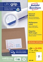 Etiket Avery 3655 210x148mm A5 wit 400st 200 Vel