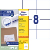 Etiket Avery 3427 105x74mm wit 1600st 200 Vel-2