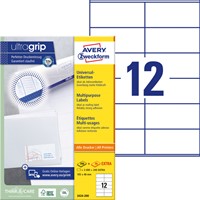 Etiket AZ 3424-200 105x48mm wit 2400stuks 200 Vel-2