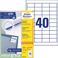 Etiket AZ 3657 48.5x25.4mm wit 8000stuks 200 Vel-2