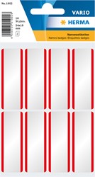 Naambadge etiket HERMA 1902 54x19mm wit rood 16st 2 Vel