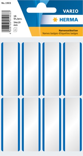 Naambadge etiket HERMA 1903 54x19mm wit bl 16st 2 Vel