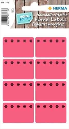 Etiket HERMA 3772 26x40mm diepvries rood 48stuks 6 Vel