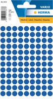 Etiket HERMA 1833 rond 8mm donkerblauw 540stuks 5 Vel