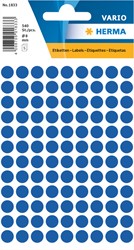 Etiket HERMA 1833 rond 8mm donkerblauw 540stuks 5 Vel