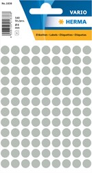 Etiket HERMA 1838 rond 8mm grijs 540stuks 5 Vel