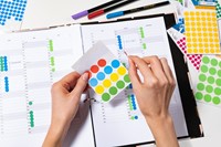 Etiket HERMA 1835 rond 8mm donkergroen 540st 5 Vel-2