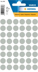 Etiket HERMA 1858 rond 13mm grijs 240stuks 5 Vel