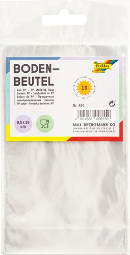 Bodemzak Folia 115x190mm 10 stuks transparant 1 Stuk