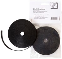 Klittenband Office kabelbinder 2-in 1 13mmx10m zw 1 Stuk