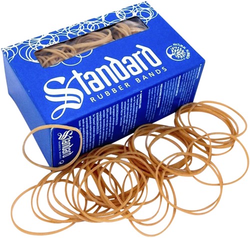 Elastiek Standard 22 100x1.5mm 500gr 1330st bruin 500 Gram-2