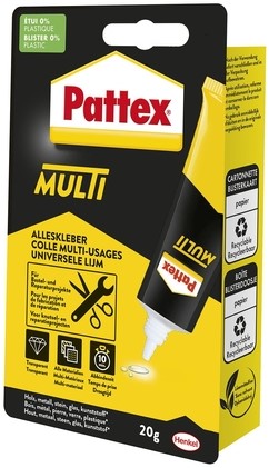 Alleslijm Pattex Multi tube 20 gram op blister 1 Stuk-2