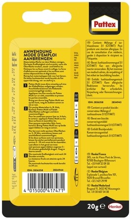 Alleslijm Pattex Multi tube 20 gram op blister 1 Stuk-3