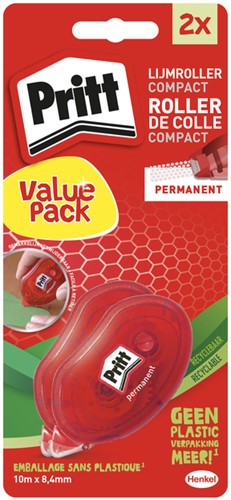 Lijmroller Pritt compact permanent duo 2 Stuk