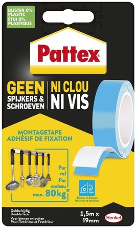 Plakband Pattex Super montage 20kg dz binnen 1 Stuk