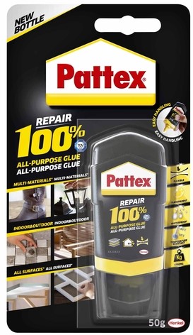 Alleslijm Pattex tube 50 gram op blister 1 Stuk