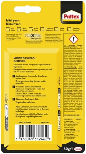 Alleslijm Pattex tube 50 gram op blister 1 Stuk-3