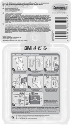 Bevestigingsstrip Command waterbestendig 16st ass 1 Stuk-3