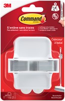 Bezemhouder Command incl bevestigingsstrip wit 1 Stuk