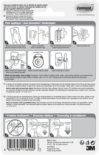 Bezemhouder Command incl bevestigingsstrip wit 1 Stuk-3