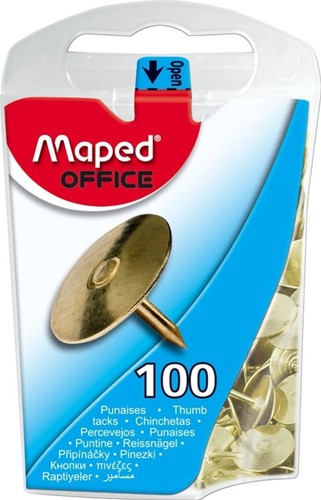Punaises Maped messing 100st 100 Stuk