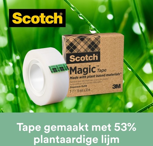 Plakband Scotch Magic 900 19mmx33m onzichtbaar mat 9 Stuk-2