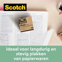 Plakband Scotch Magic 900 19mmx33m onzichtbaar mat 9 Stuk-2