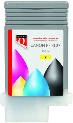 Inktcartridge Quantore Canon PFI-107 geel 1 Stuk