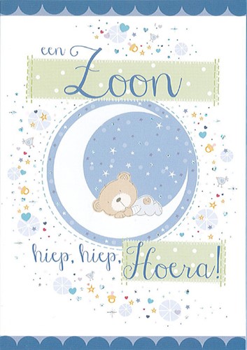 Wenskaart Paperclip geboorte zoon 6 stuks 6 Stuk-3