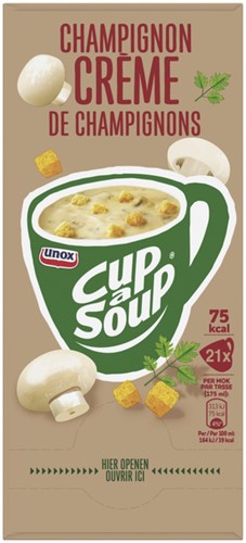 Cup-a-Soup Unox champignon creme 175ml 21 Zak-2