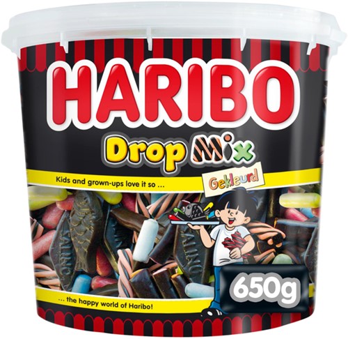 Drop Haribo mix gekleurd 650 gram 650 Gram