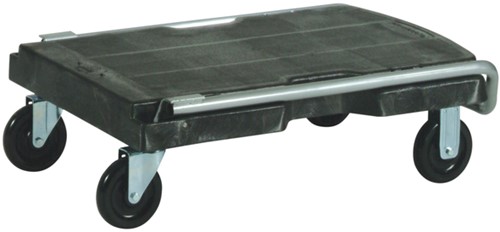 Transportkar Rubbermaid Triple Trolley 225kg zwart 1 Stuk-3