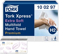 Handdoek Tork H2 Premium 2laags 212x340mm 100297 21 pak