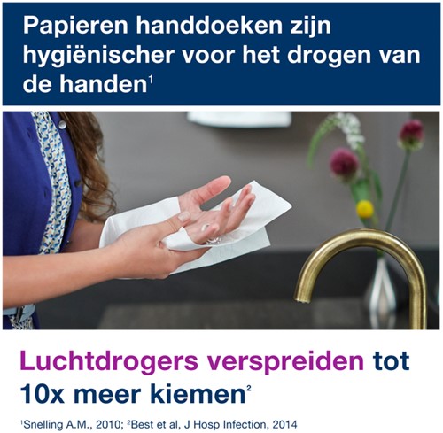 Handdoek Tork H2 Premium 2laags 212x340mm 100297 21 pak-3