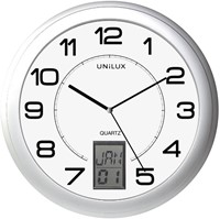 Wandklok Unilux Instinct dia 30.5cm zilvergrijs/wt 1 Stuk