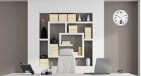 Wandklok Unilux Instinct dia 30.5cm zilvergrijs/wt 1 Stuk-3