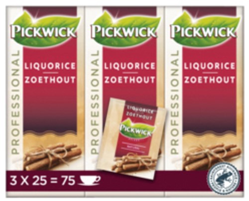 Thee Pickwick zoethout 25x 2 gr met envelop 25 Stuk