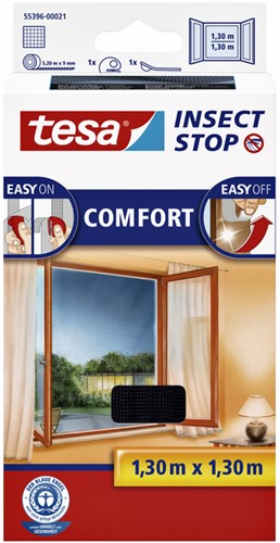 Insectenhor tesa raam 1.3x1.3m zwart 1 Stuk