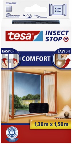 Insectenhor tesa raam 1.3x1.5m zwart 1 Stuk